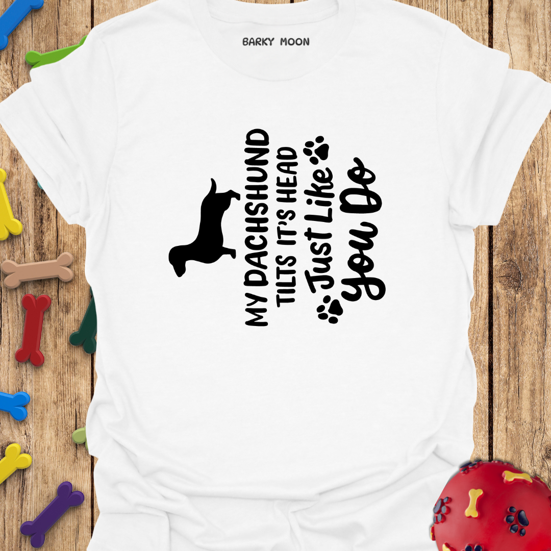 Dachshund Tilts Head Tee