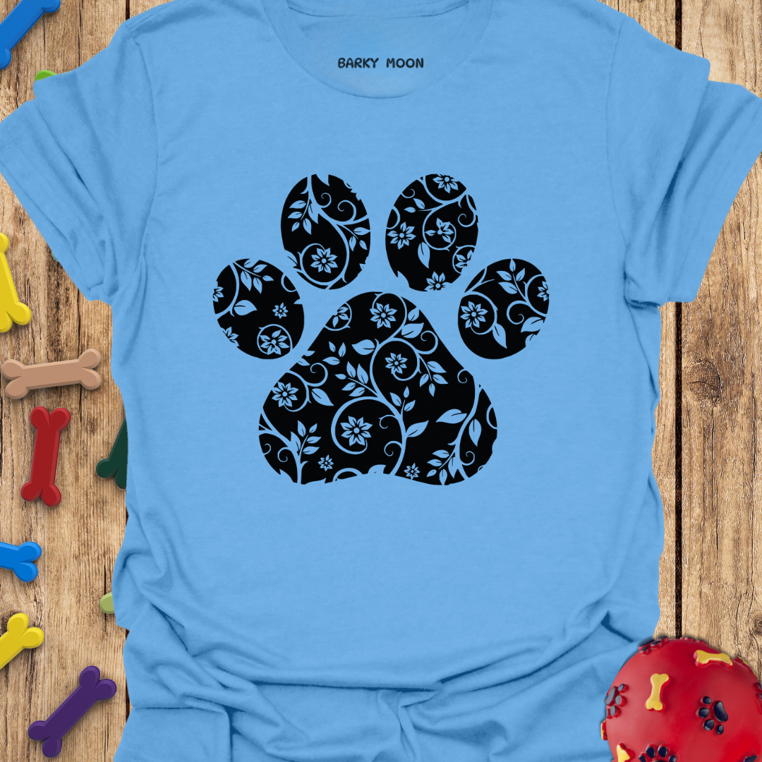 Floral Dog Paw T-Shirt