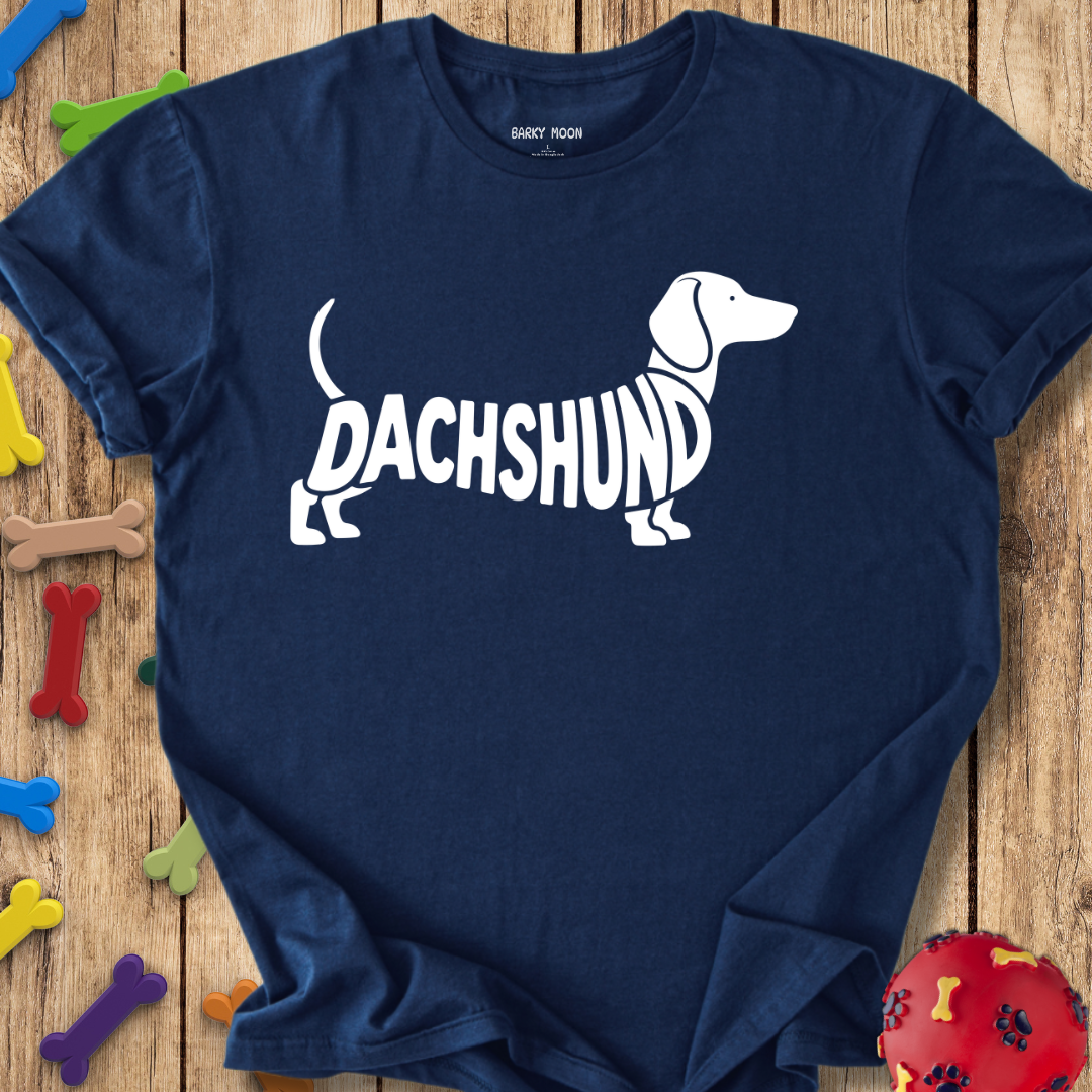 Dachshund Typographical T-Shirt