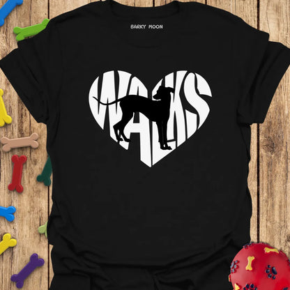 Dog Walk Heart T-Shirt