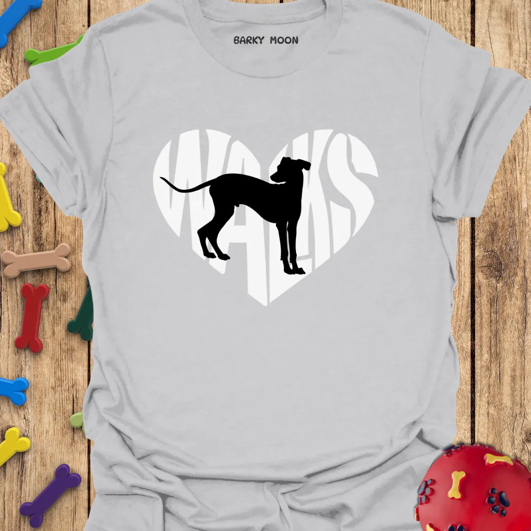 Dog Walk Heart T-Shirt