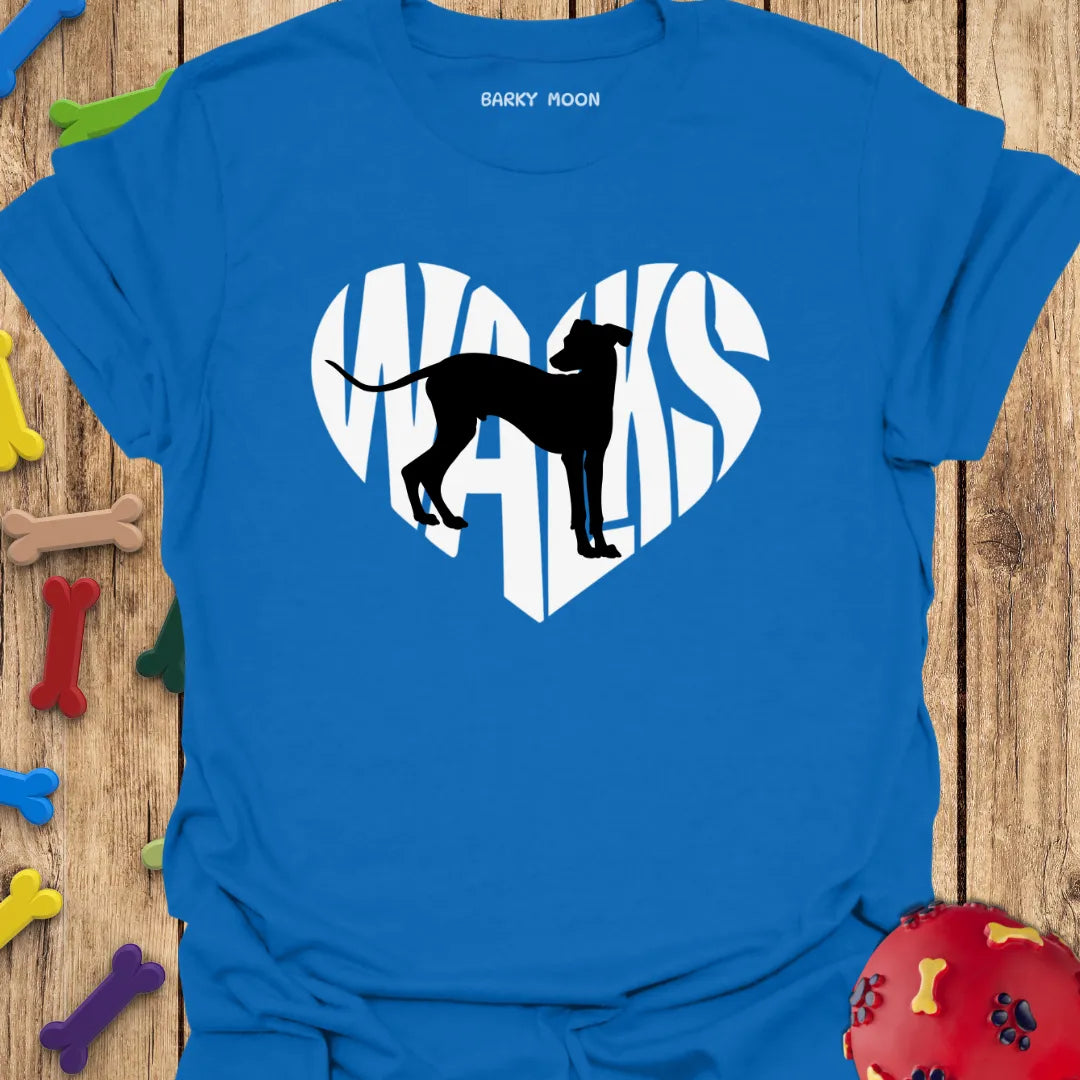 Dog Walk Heart T-Shirt