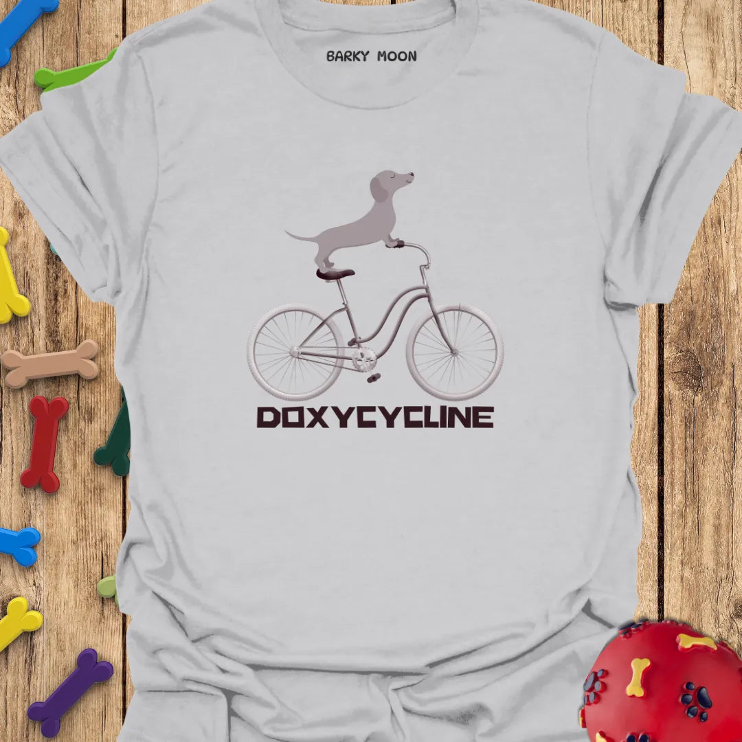 "Doxycycline"-  Dachshund Cycling T-Shirt