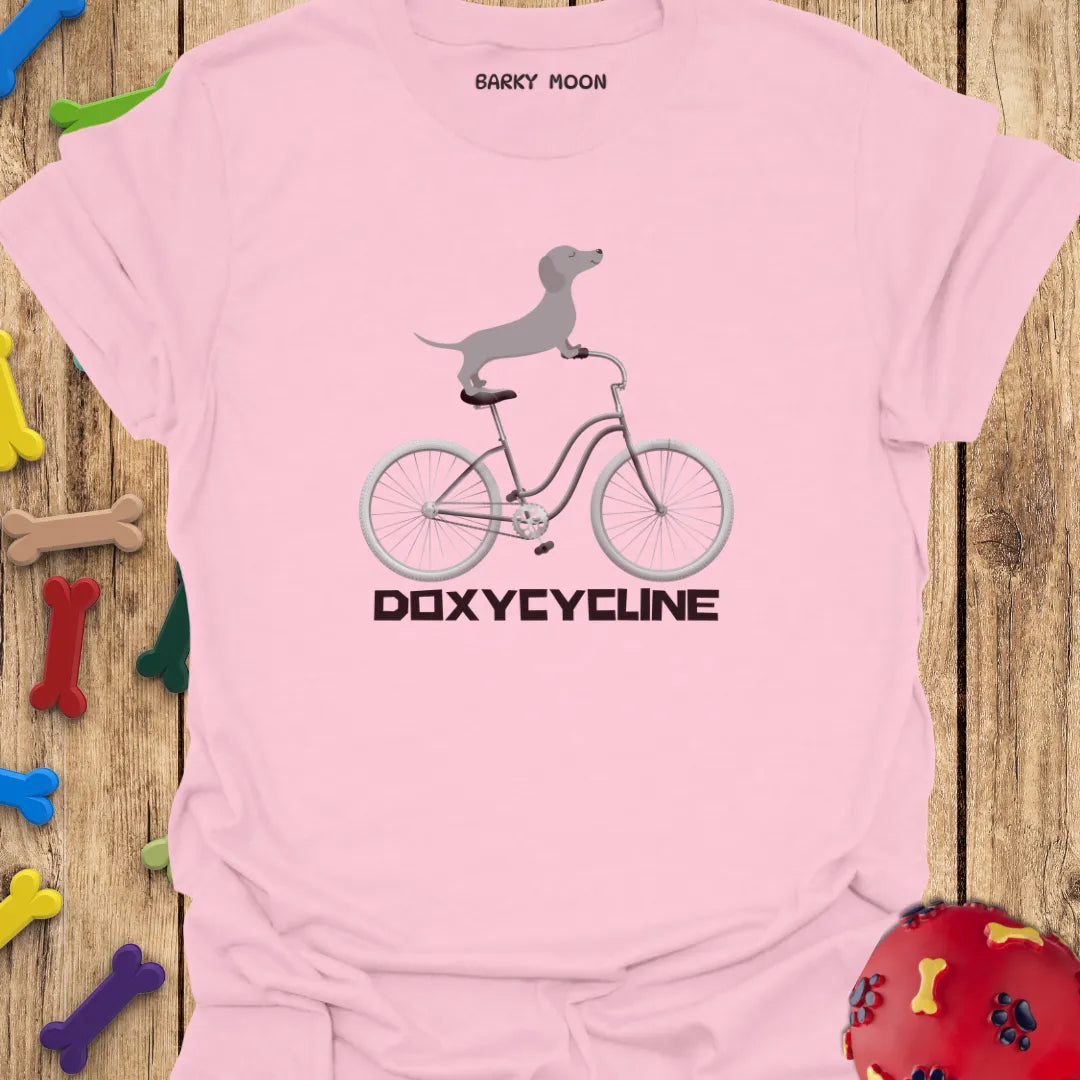 "Doxycycline"-  Dachshund Cycling T-Shirt