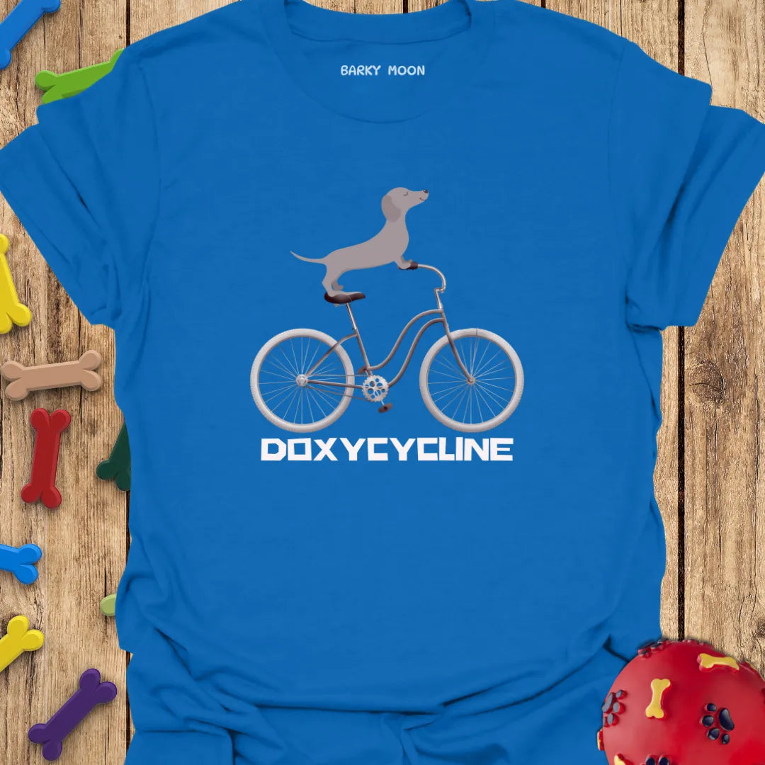 "Doxycycline"-  Dachshund Cycling T-Shirt