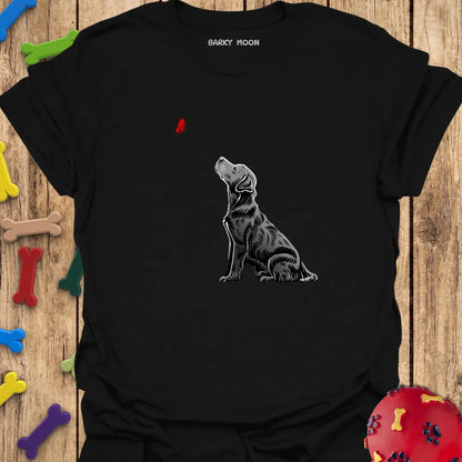 Dog and Butterfly Graphic T-Shirt