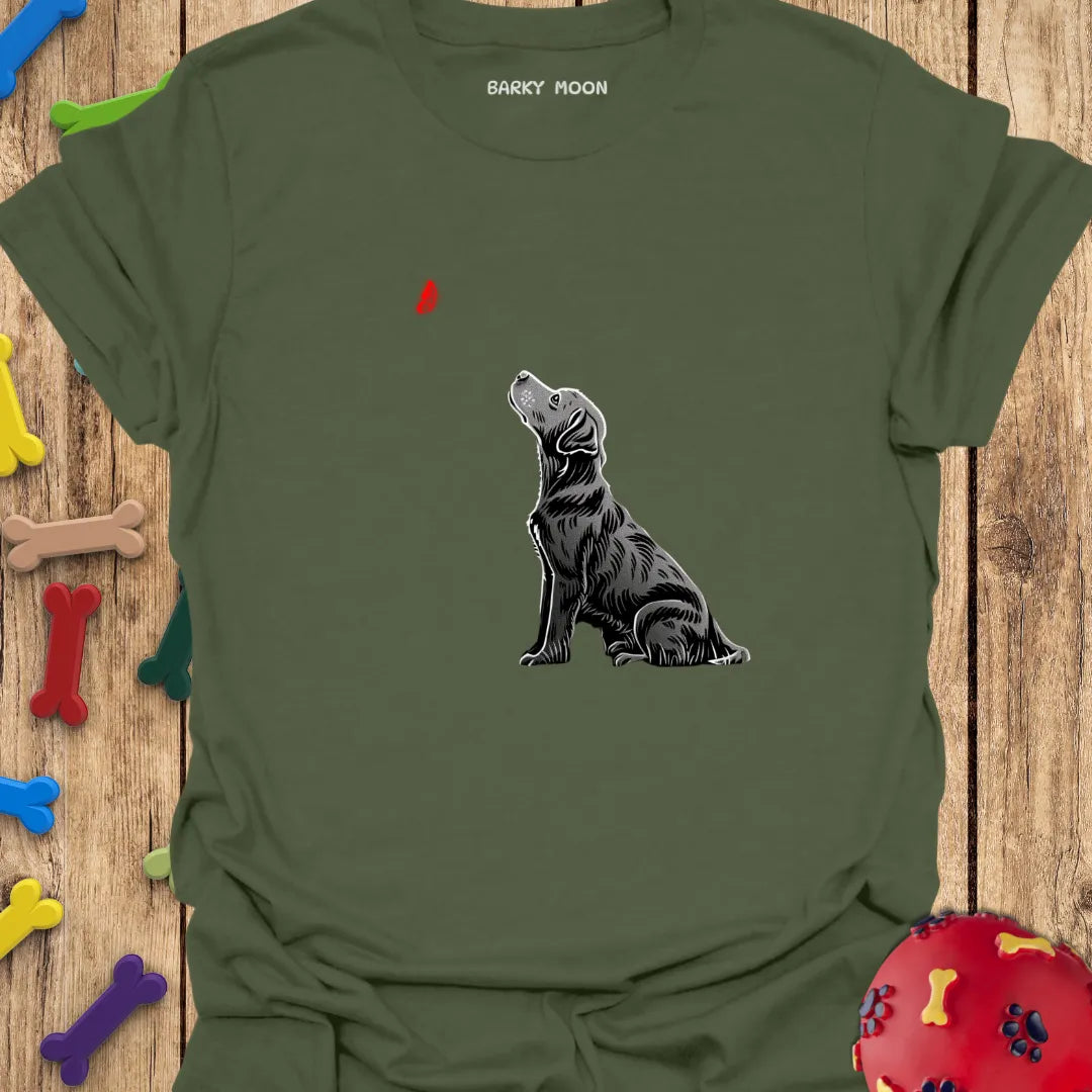 Dog and Butterfly Graphic T-Shirt