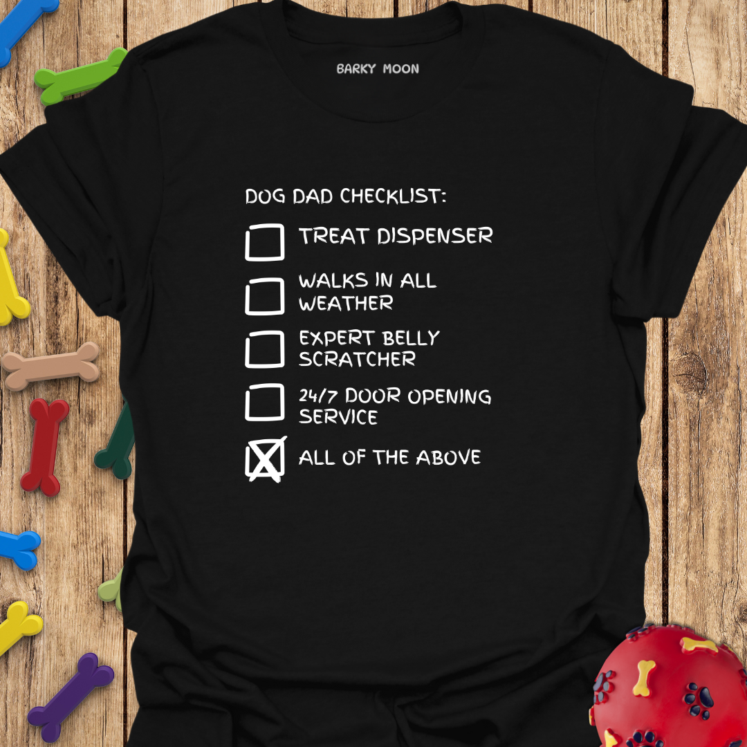 Dog Dad Checklist T-Shirt