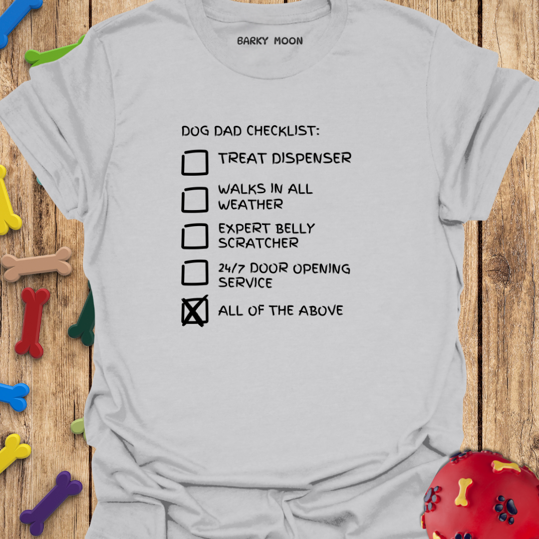 Dog Dad Checklist T-Shirt