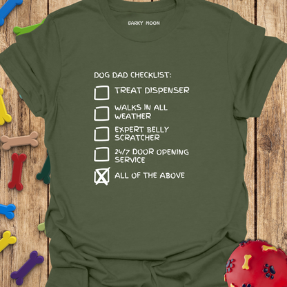 Dog Dad Checklist T-Shirt