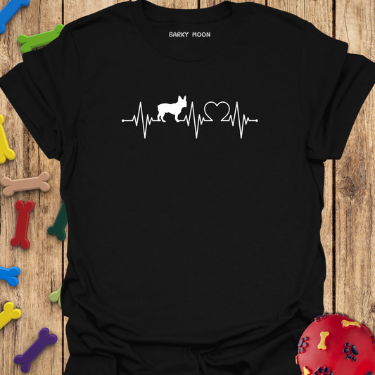 French Bulldog Heartbeat Graphic T-Shirt