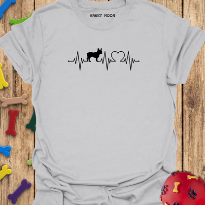 French Bulldog Heartbeat Graphic T-Shirt