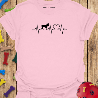 French Bulldog Heartbeat Graphic T-Shirt