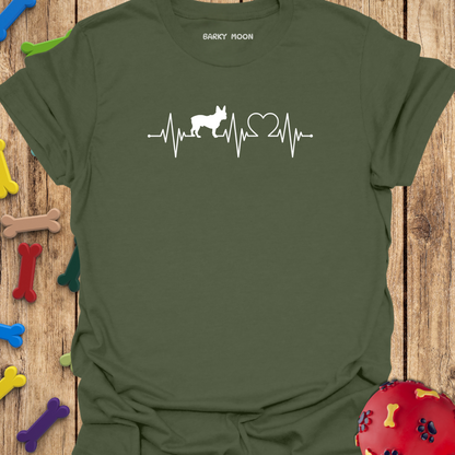 French Bulldog Heartbeat Graphic T-Shirt