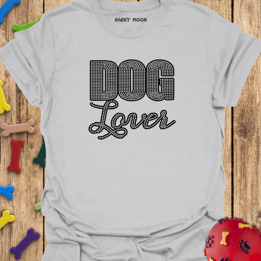 Dog Lover Written With Rhinestone Effect T-Shirt