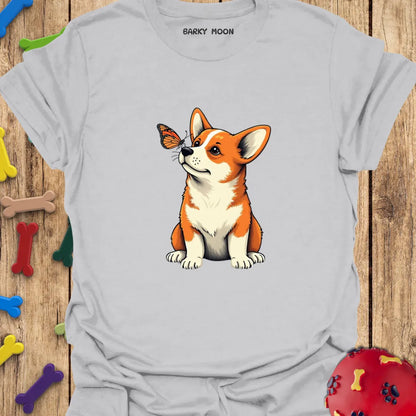 Corgi With Butterfly T-Shirt