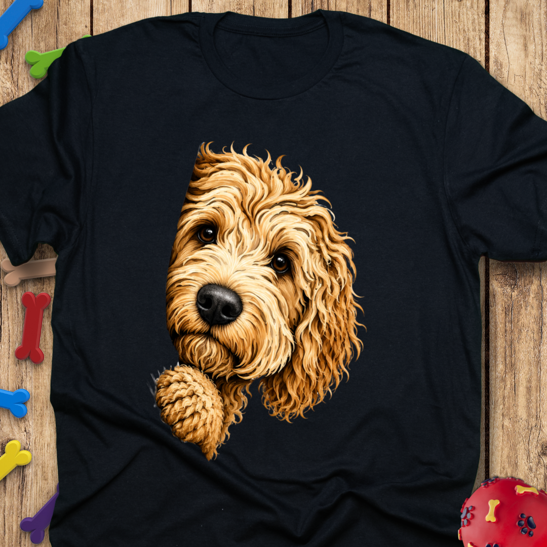 Peeking Apricot Goldendoodle T-Shirt
