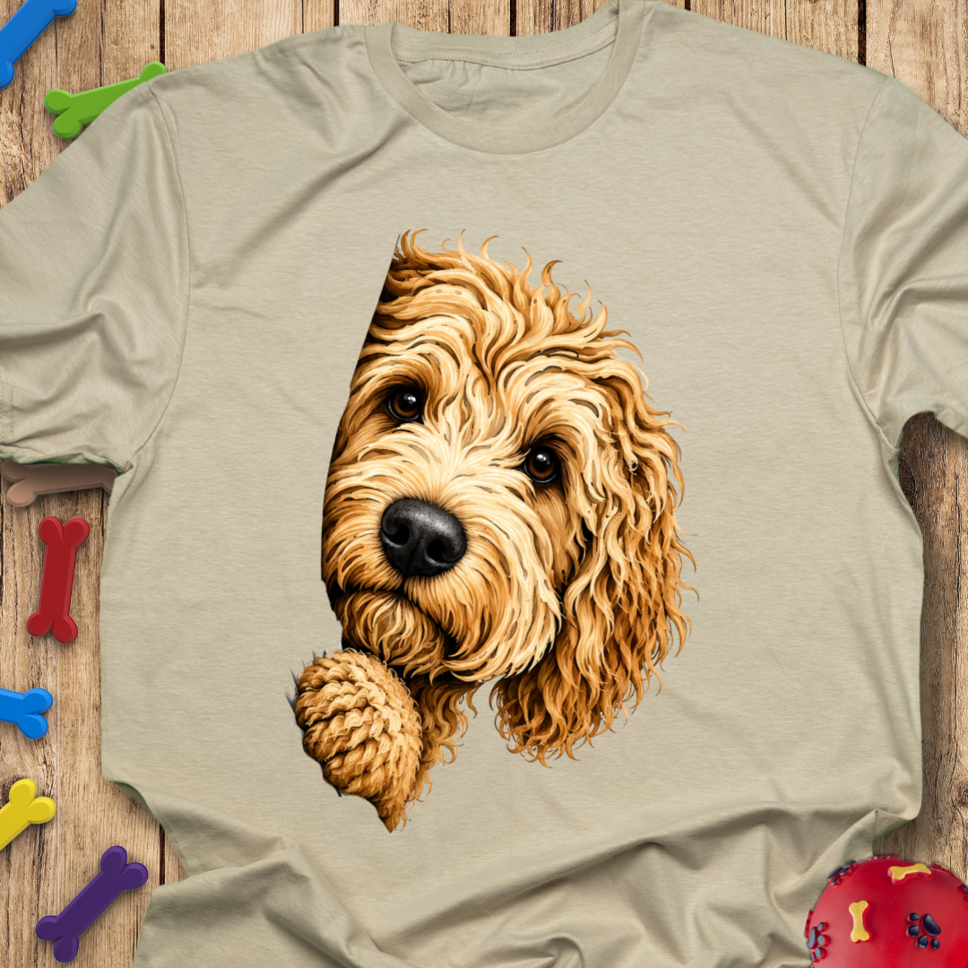 Peeking Apricot Goldendoodle T-Shirt