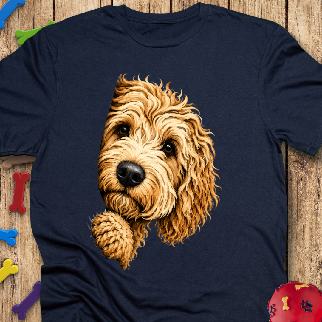 Peeking Apricot Goldendoodle T-Shirt