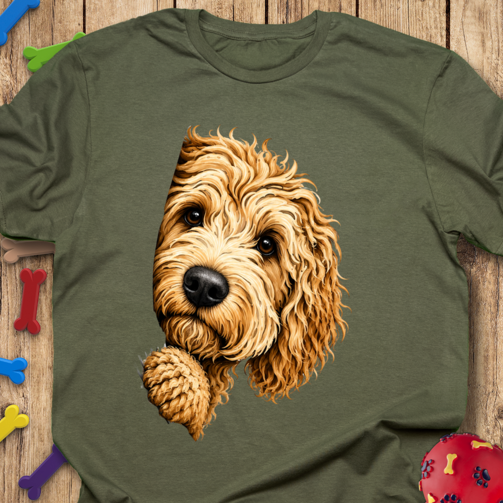 Peeking Apricot Goldendoodle T-Shirt