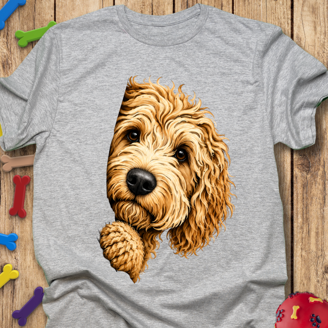 Peeking Apricot Goldendoodle T-Shirt