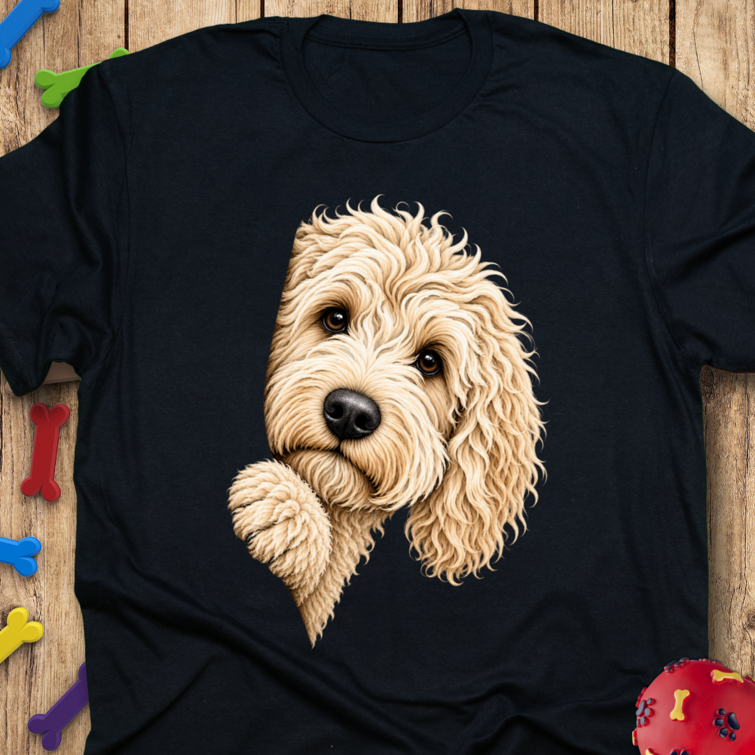 Peeking Cream Goldendoodle T-Shirt