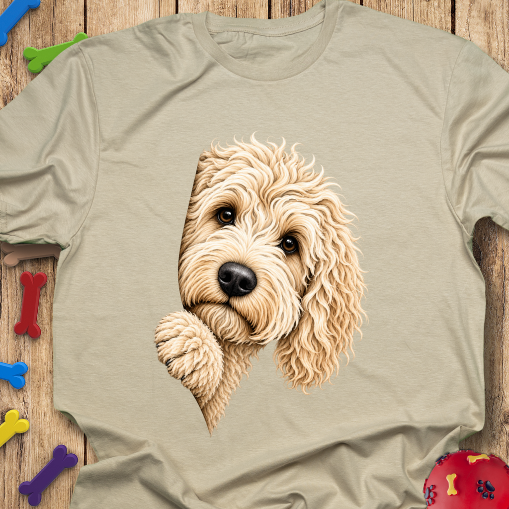 Peeking Cream Goldendoodle T-Shirt