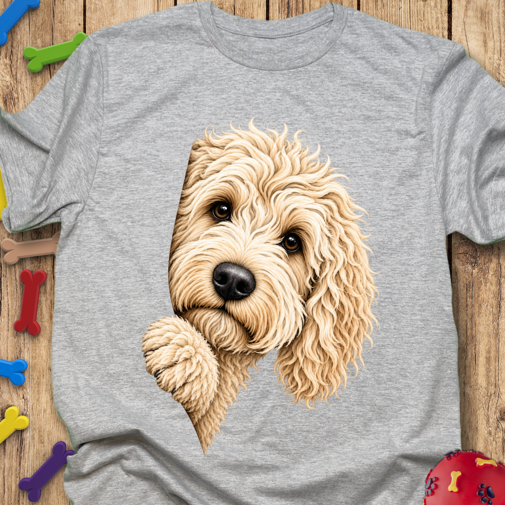 Peeking Cream Goldendoodle T-Shirt