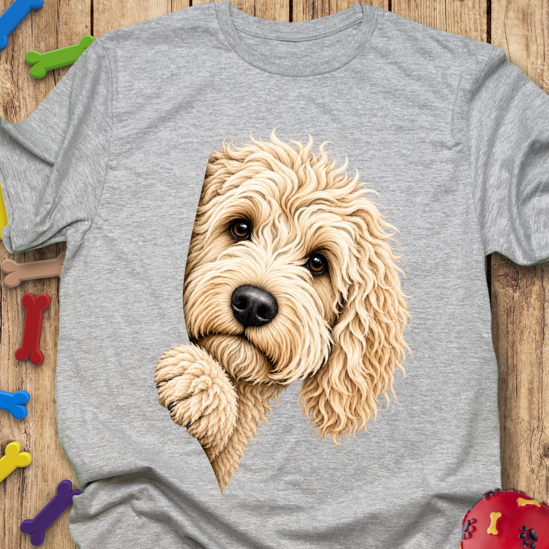 Peeking Cream Goldendoodle T-Shirt