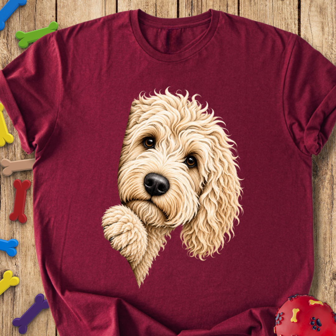 Peeking Cream Goldendoodle T-Shirt