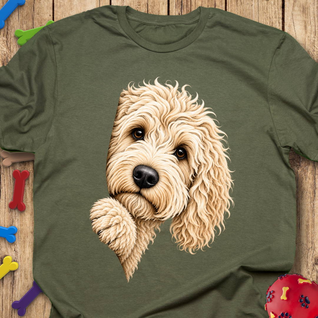 Peeking Cream Goldendoodle T-Shirt