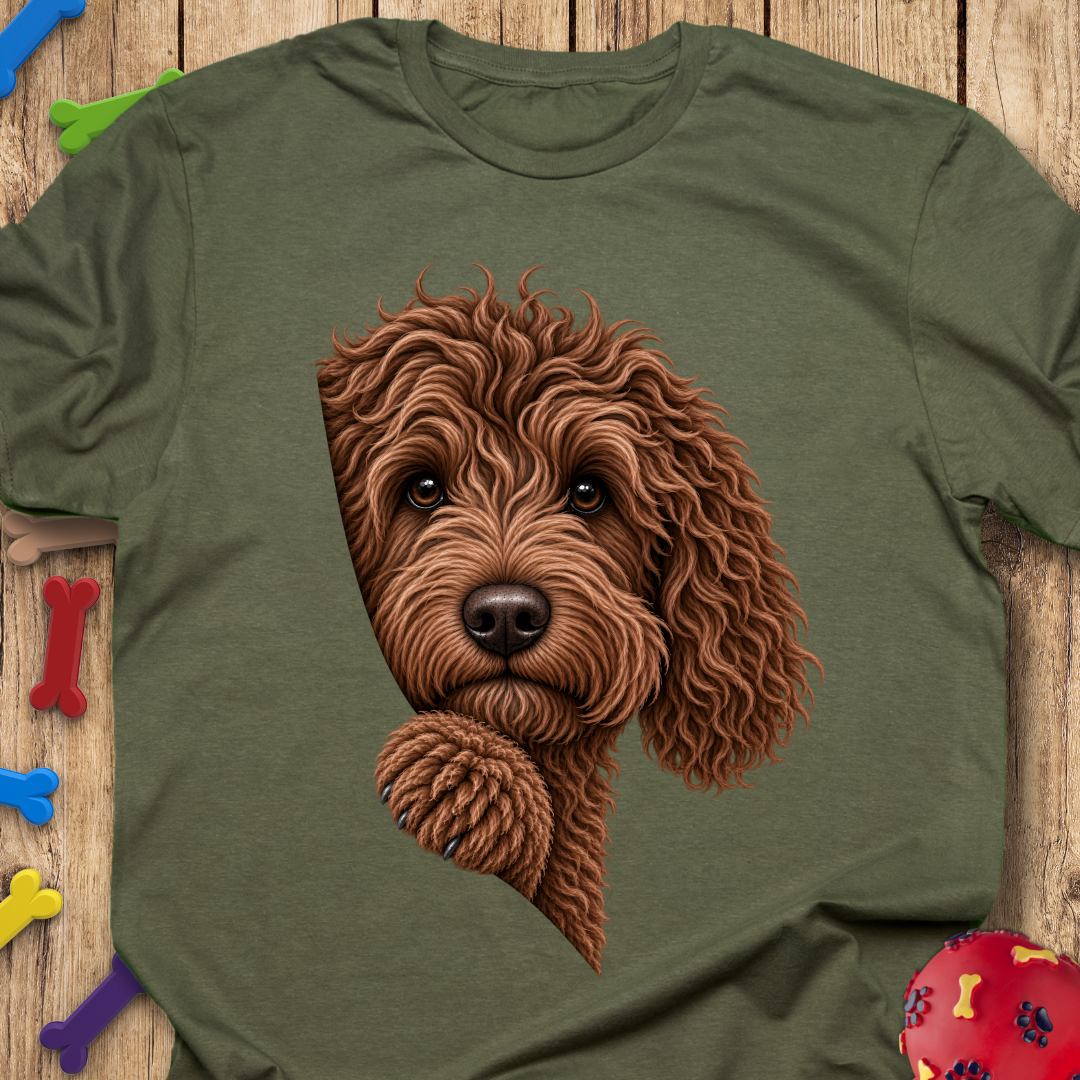 Peeking Chocolate Goldendoodle T-Shirt