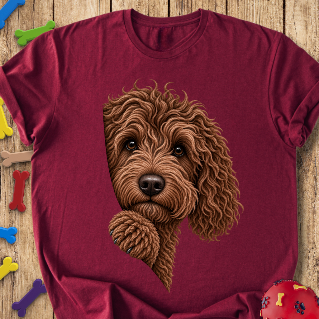 Peeking Chocolate Goldendoodle T-Shirt