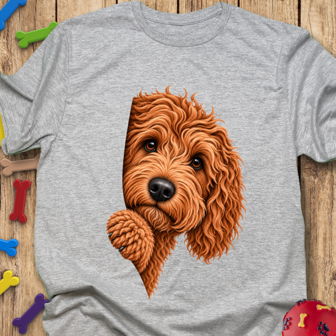 Peeking Red Goldendoodle T-Shirt
