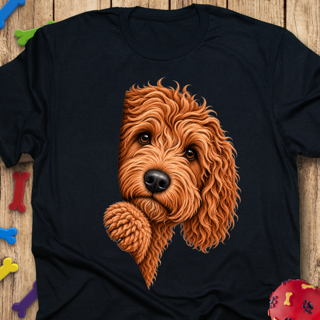 Peeking Red Goldendoodle T-Shirt