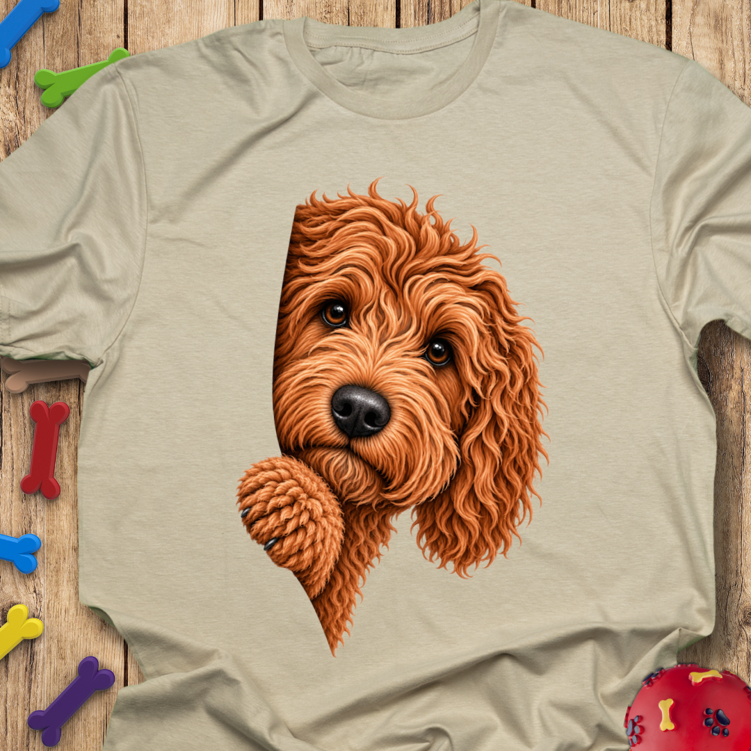 Peeking Red Goldendoodle T-Shirt