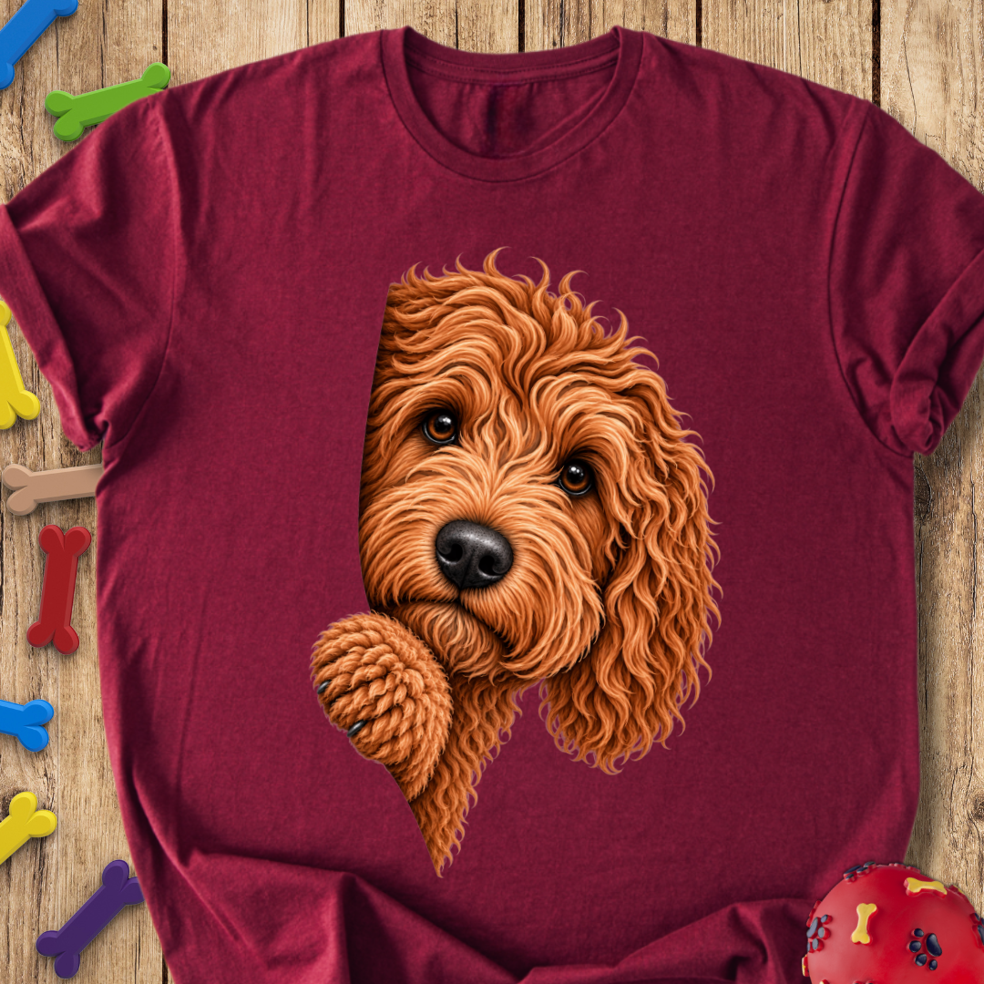 Peeking Red Goldendoodle T-Shirt