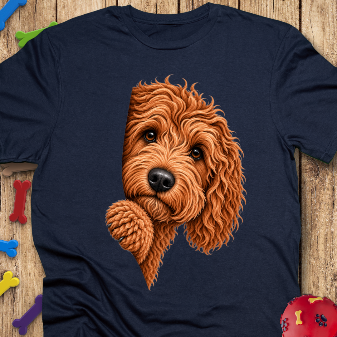 Peeking Red Goldendoodle T-Shirt
