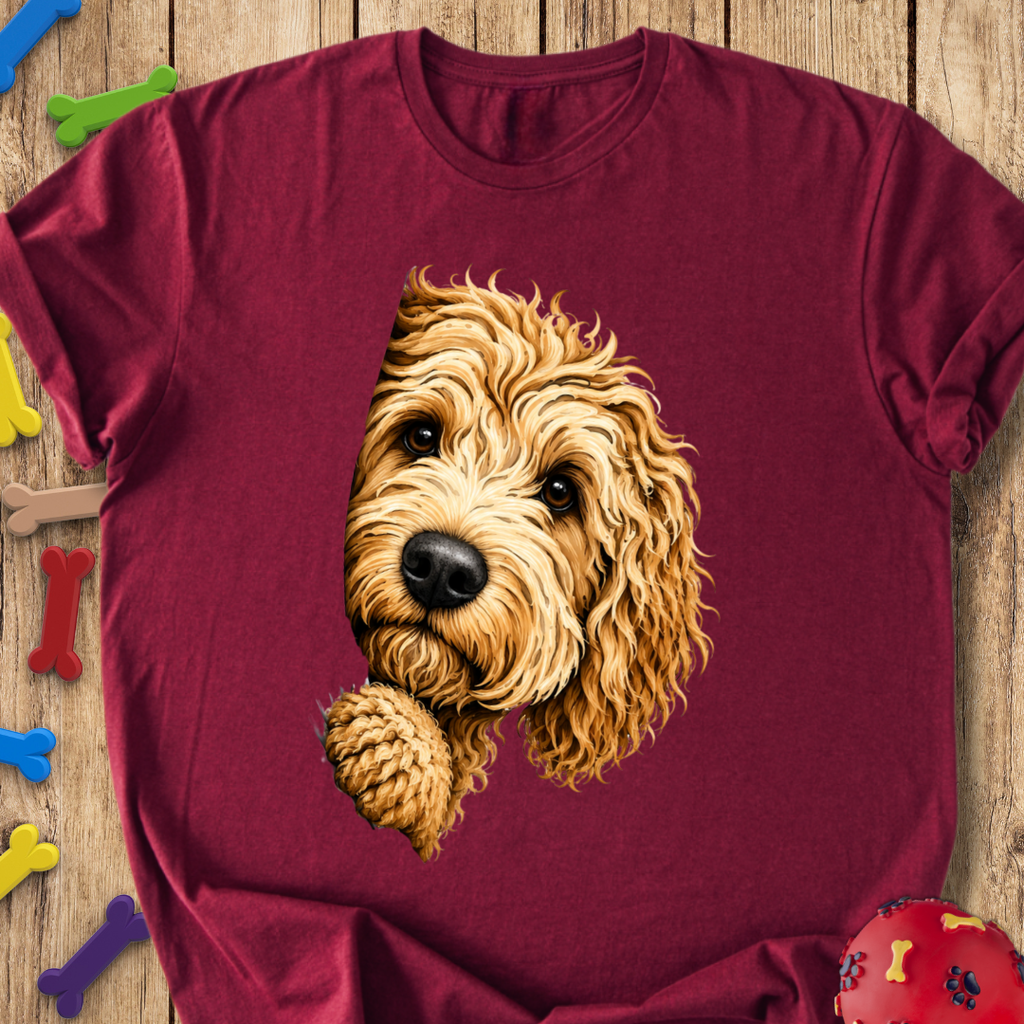 Peeking Apricot Goldendoodle T-Shirt