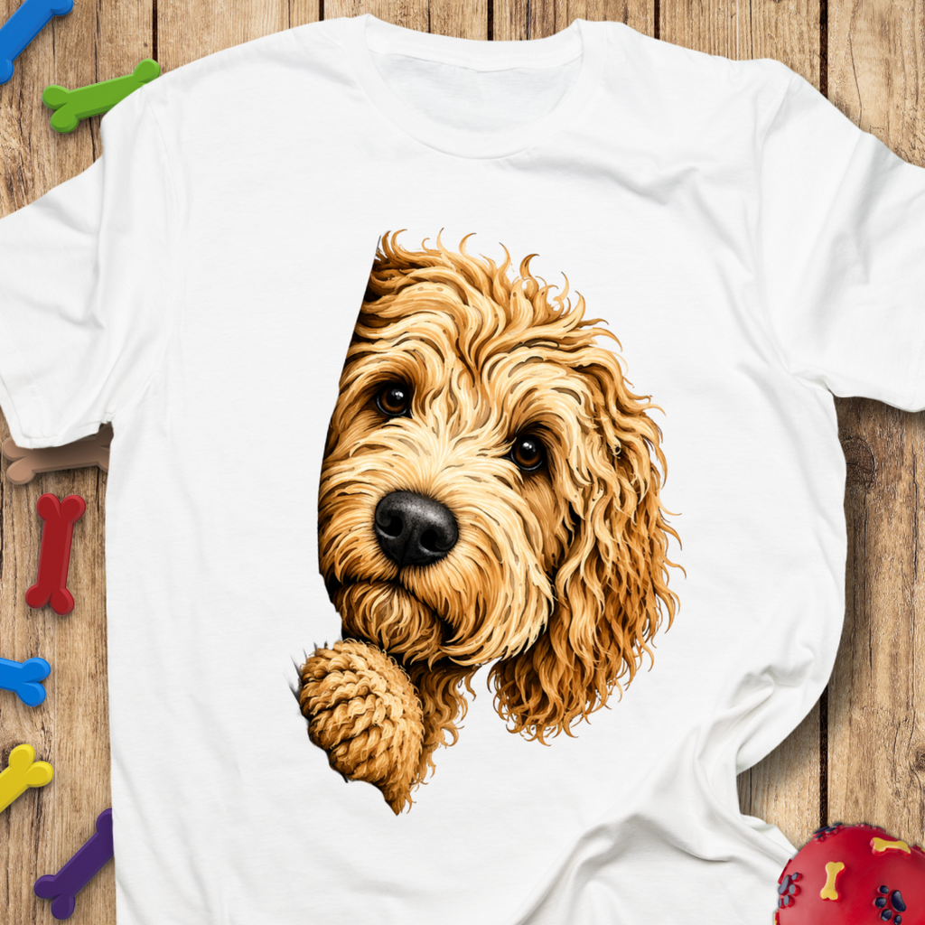 Peeking Apricot Goldendoodle T-Shirt
