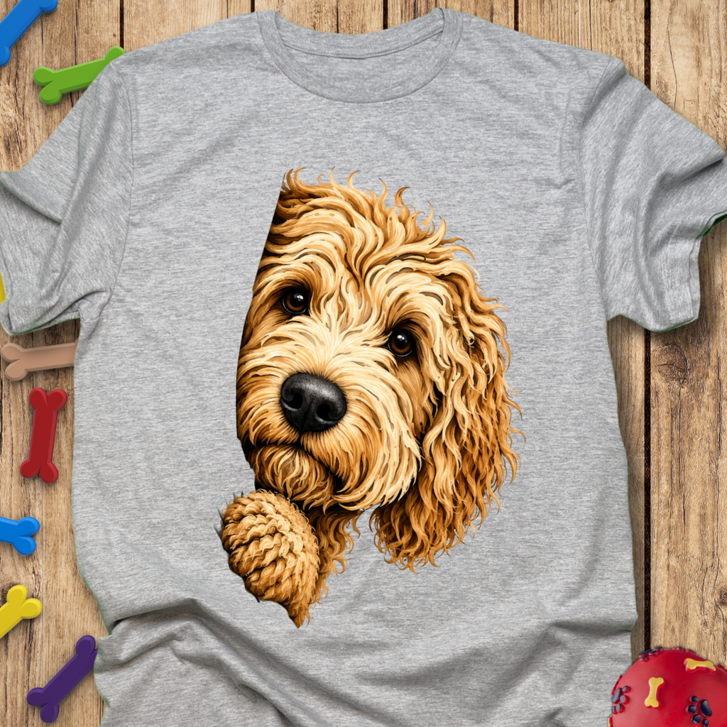 Peeking Apricot Goldendoodle T-Shirt
