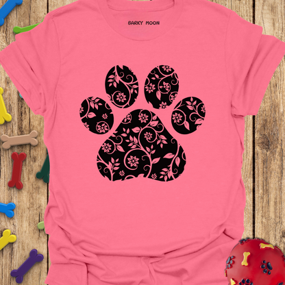 Floral Dog Paw T-Shirt