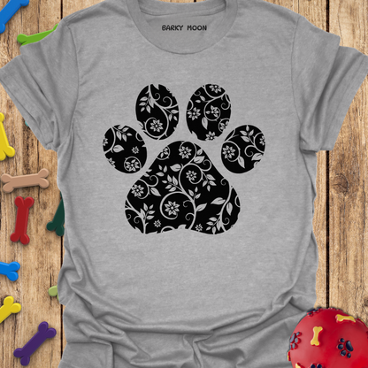 Floral Dog Paw T-Shirt