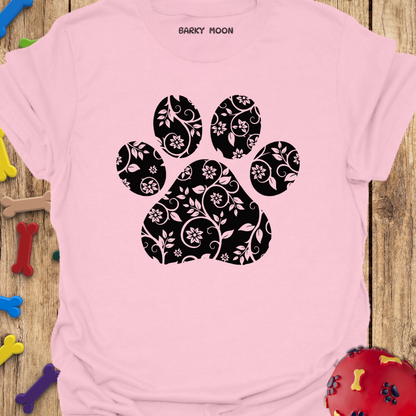 Floral Dog Paw T-Shirt