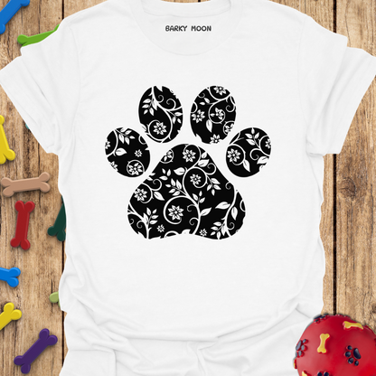 Floral Dog Paw T-Shirt