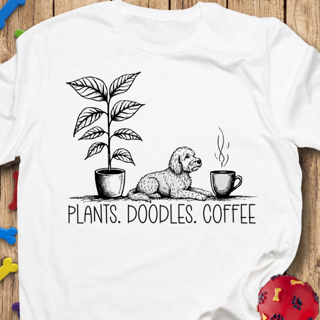 Plants. Doodles.Coffee T-Shirt